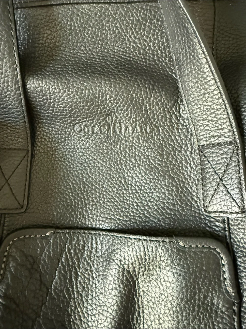 Cole Haan Black Leather Weekender Bag